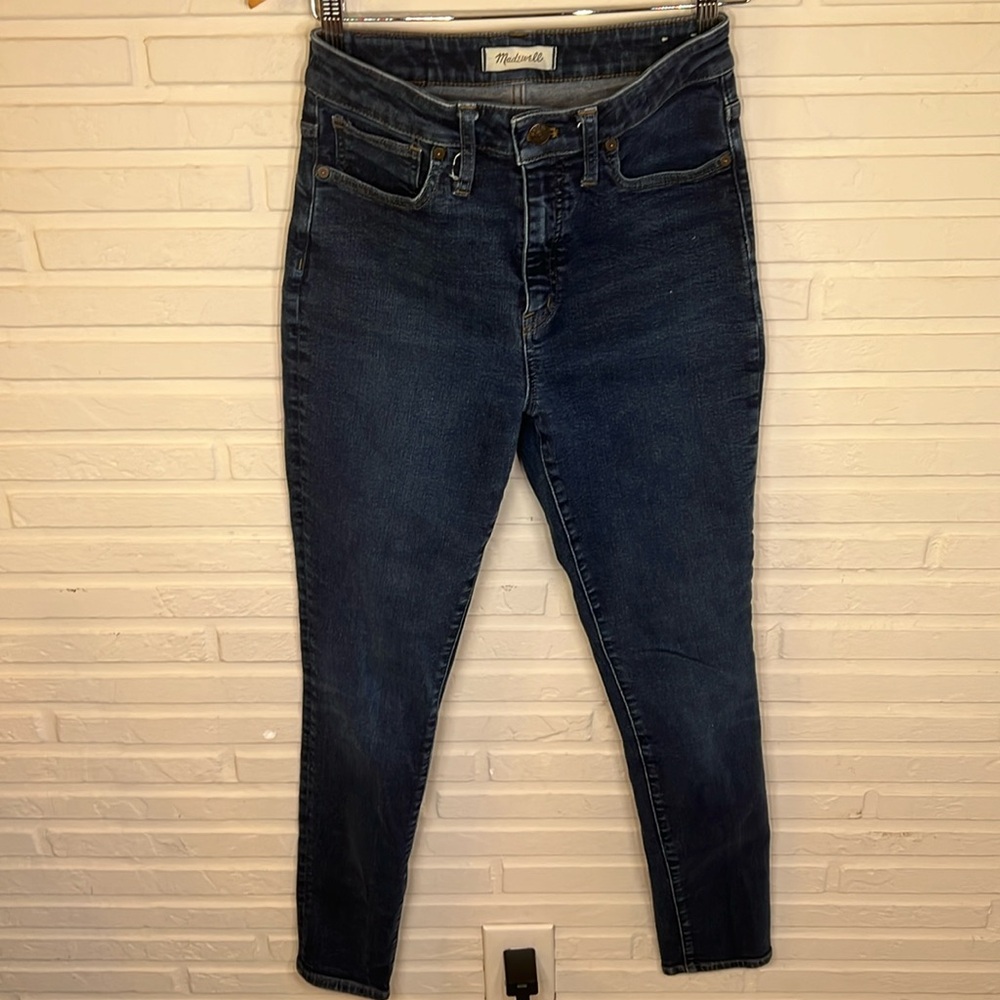 Madewell Dark Wash Curvy High Rise Skinny Jeans, Womens Size 27 Tall
